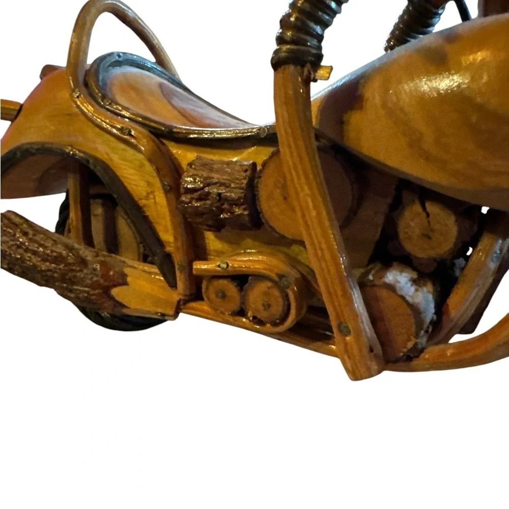 Wooden Motorcycle Sculpture